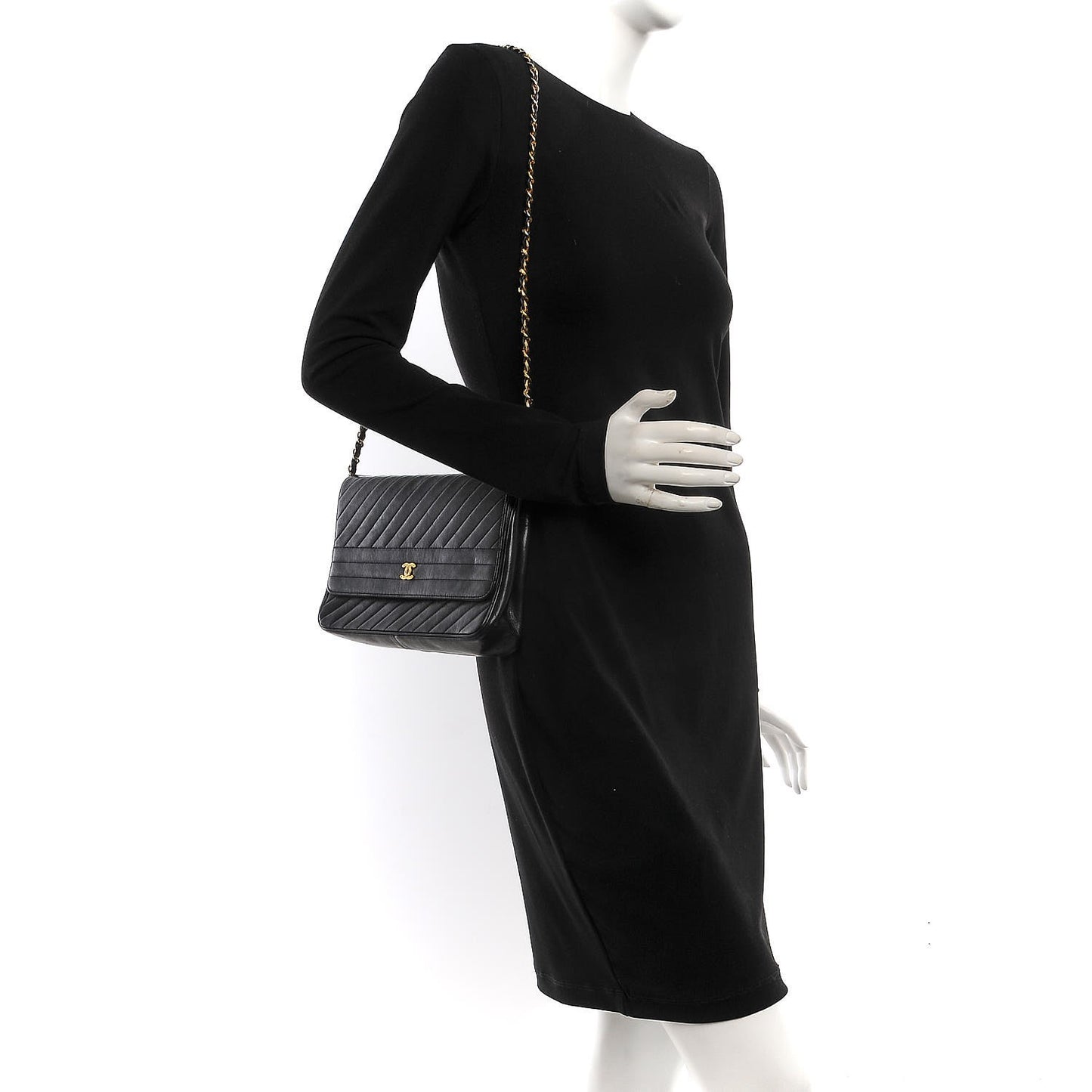 Lambskin Quilted Small Single Flap Black