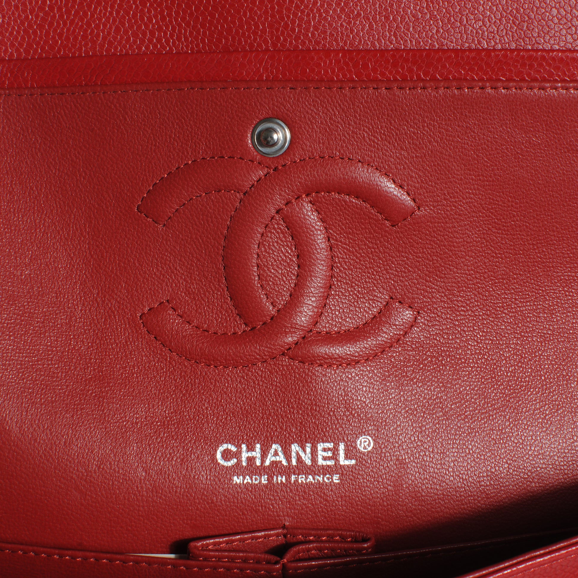 Chanel Caviar Quilted Medium Double Flap Red 7 of 10