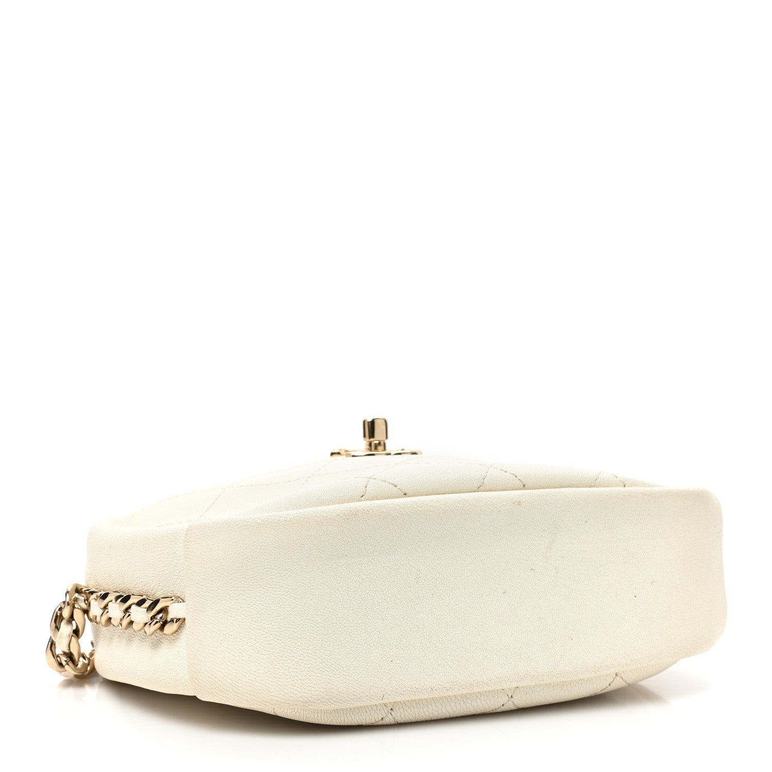 Chanel Goatskin Quilted Small Casual Trip Camera Case White 4 of 13