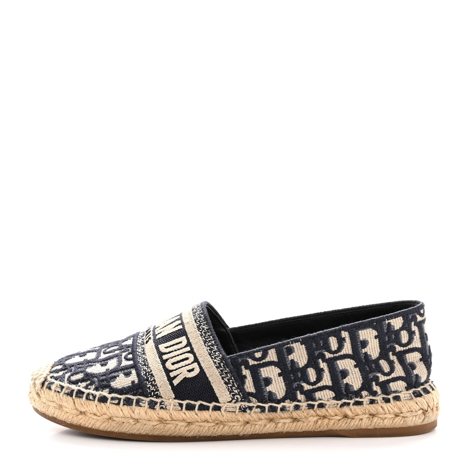 Christian Dior Oblique Embroidered Granville 15mm Espadrilles 37 Deep Blue 1 of 10