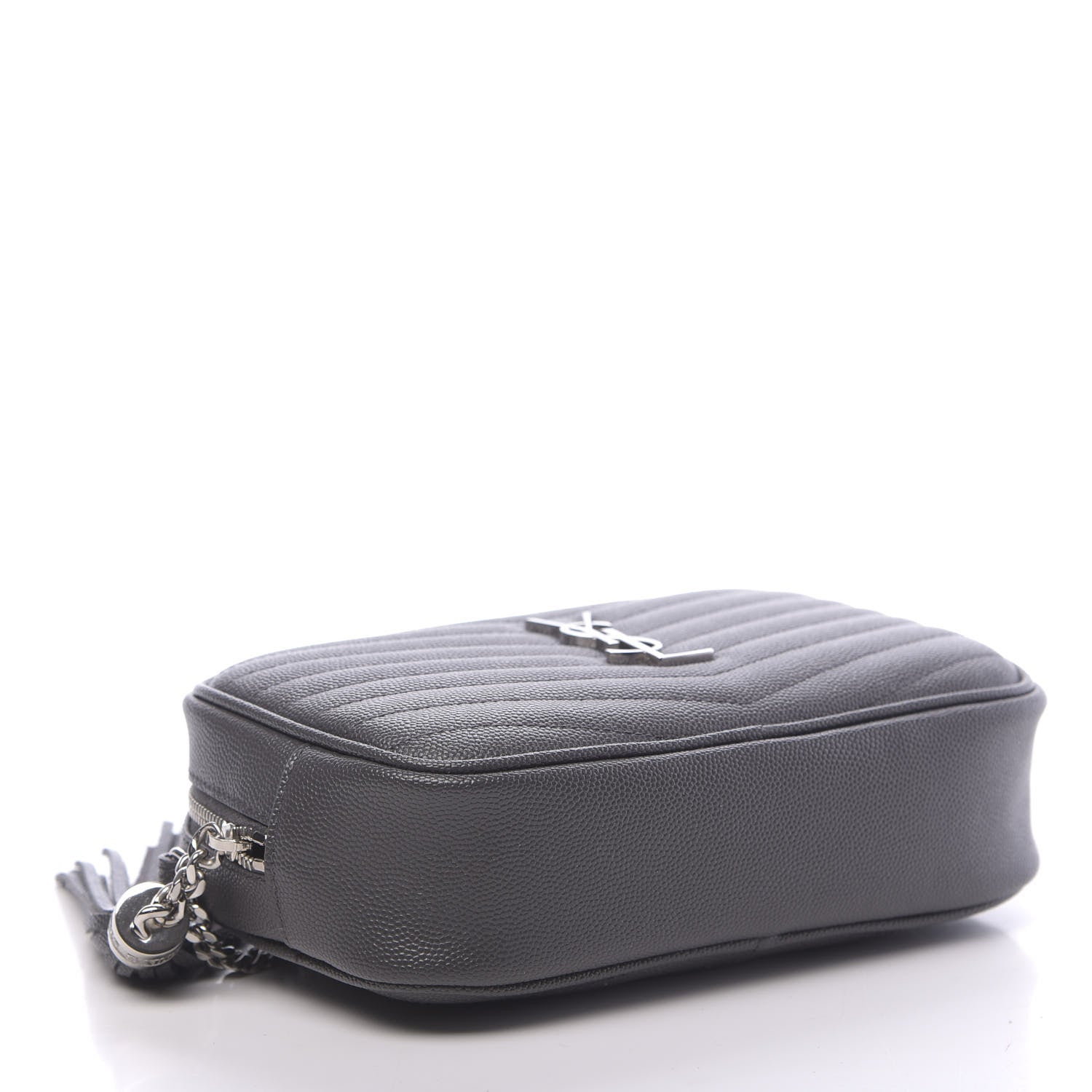 Saint Laurent Grain De Poudre Matelasse Monogram Mini Lou Camera Bag Asphalt 4 of 11