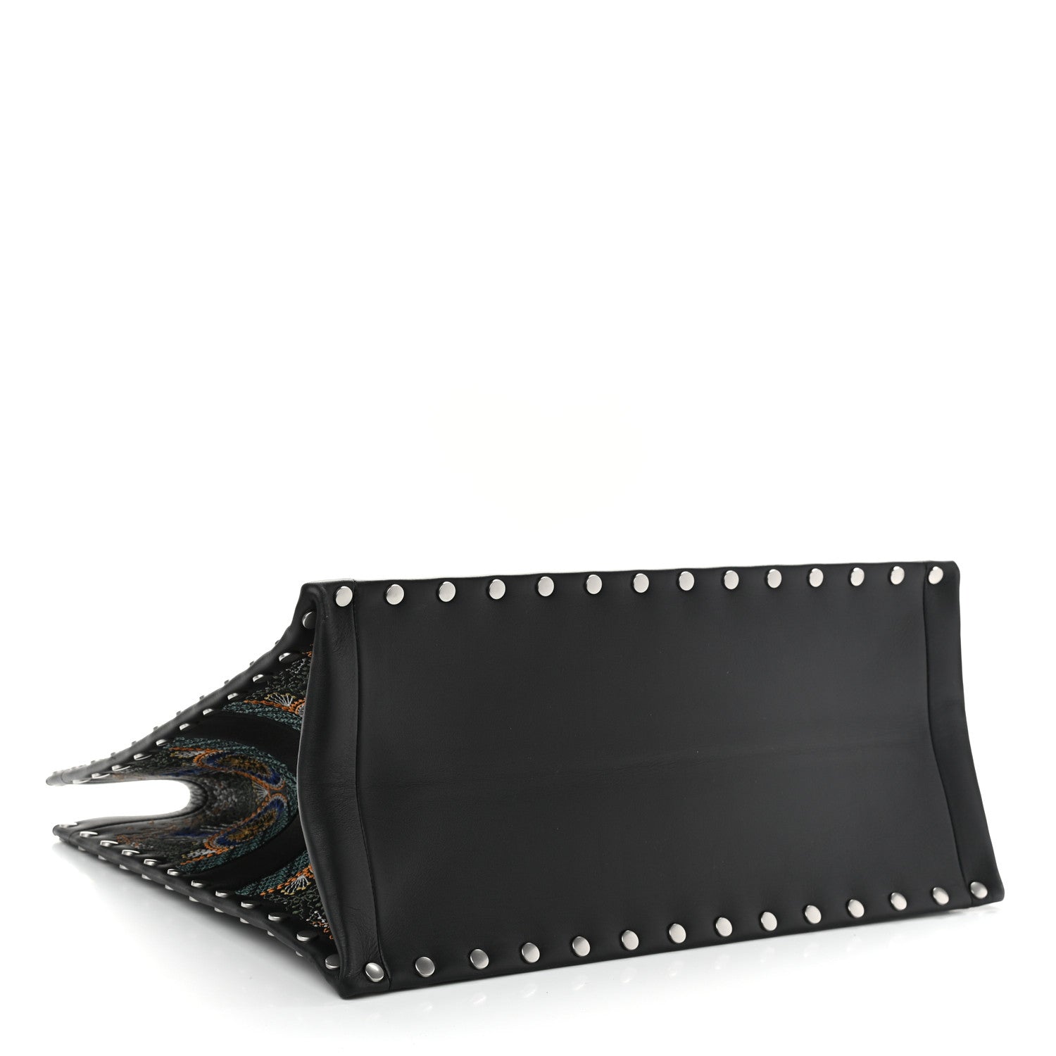 Christian Dior Calfskin Perforated Embroidered Dior In Lights Book Tote Black Multicolor 4 of 9