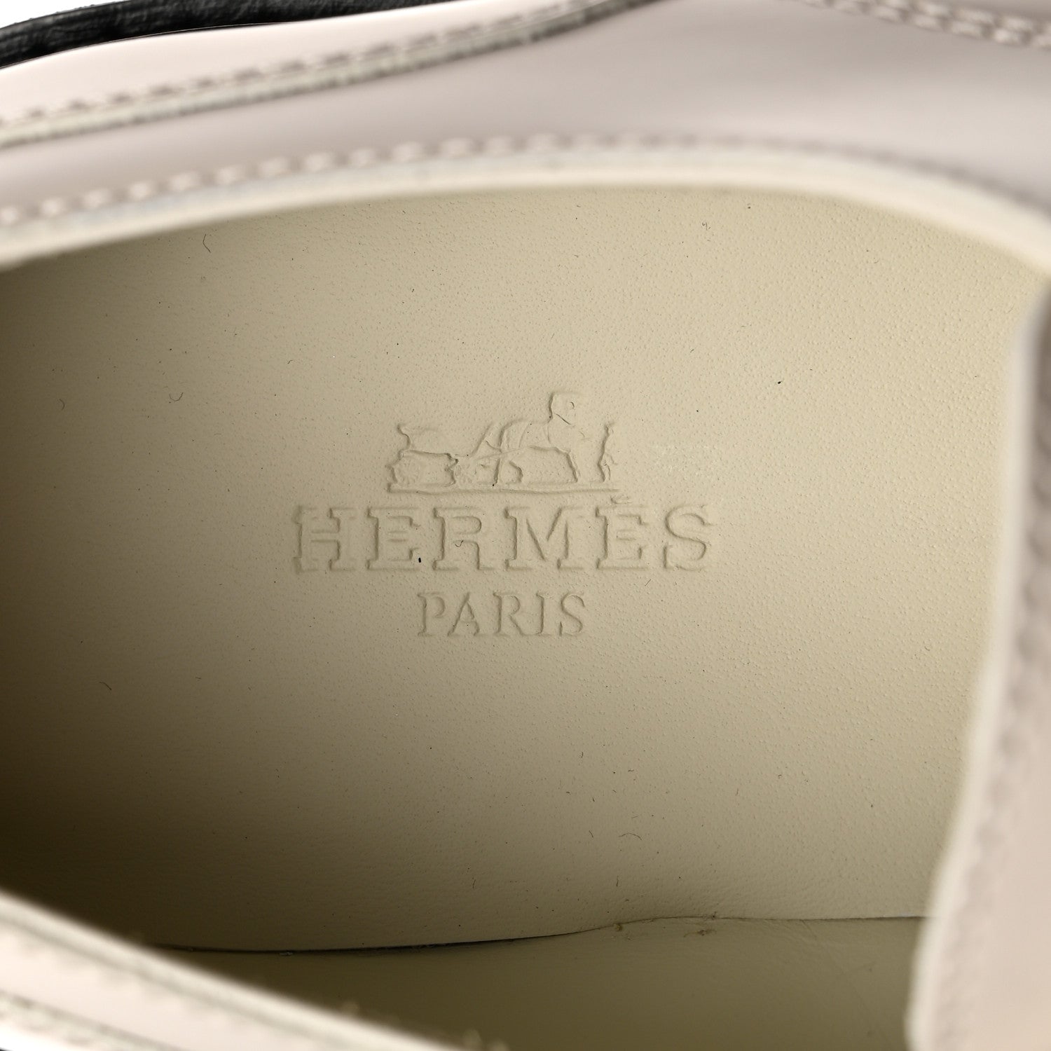 Hermes Glossed Calfskin First Derby 36 Beige Glaise 6 of 9