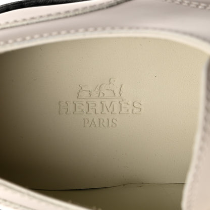Hermes Glossed Calfskin First Derby 36 Beige Glaise 6 of 9