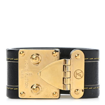 Louis Vuitton Chèvre Suhali S Lock Bracelet Black 1 of 9