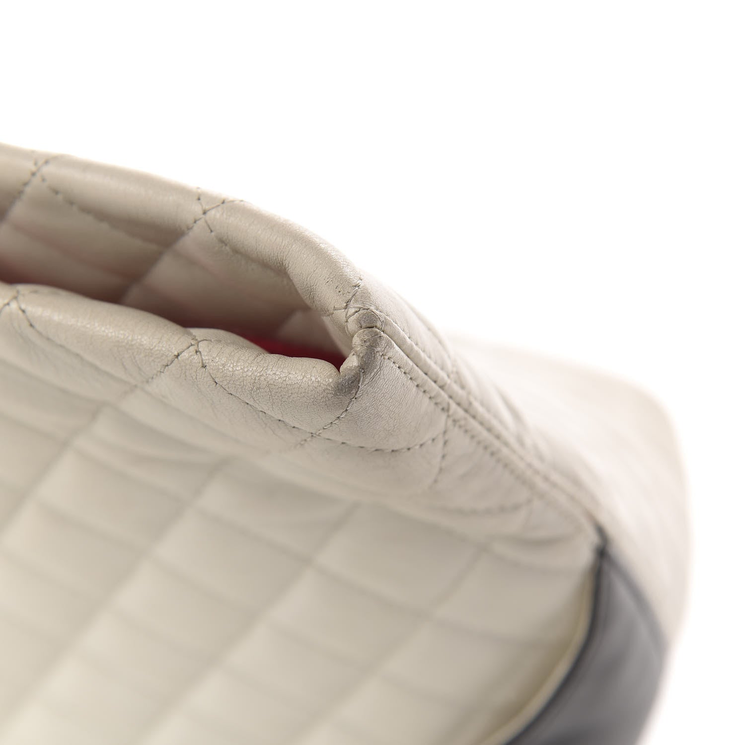 Chanel Calfskin Quilted Large Cambon Tote White Black 11 of 12
