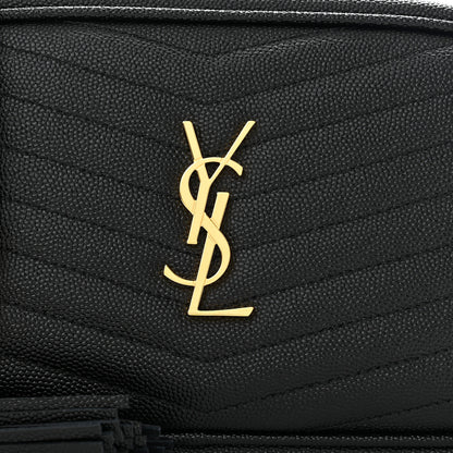 Saint Laurent Grain De Poudre Matelasse Monogram Mini Lou Camera Bag Black 8 of 10