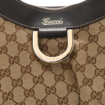 Gucci Monogram Medium D Gold Ring Hobo Dark Brown 8 of 12