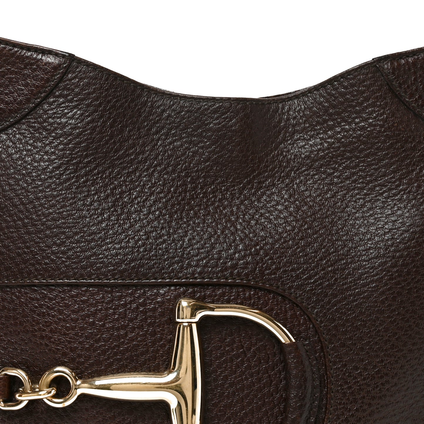 Grained Calfskin Hasler Hobo Brown