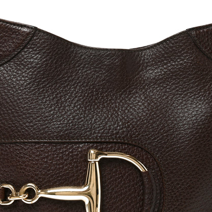 Gucci Grained Calfskin Hasler Hobo Brown 8 of 10