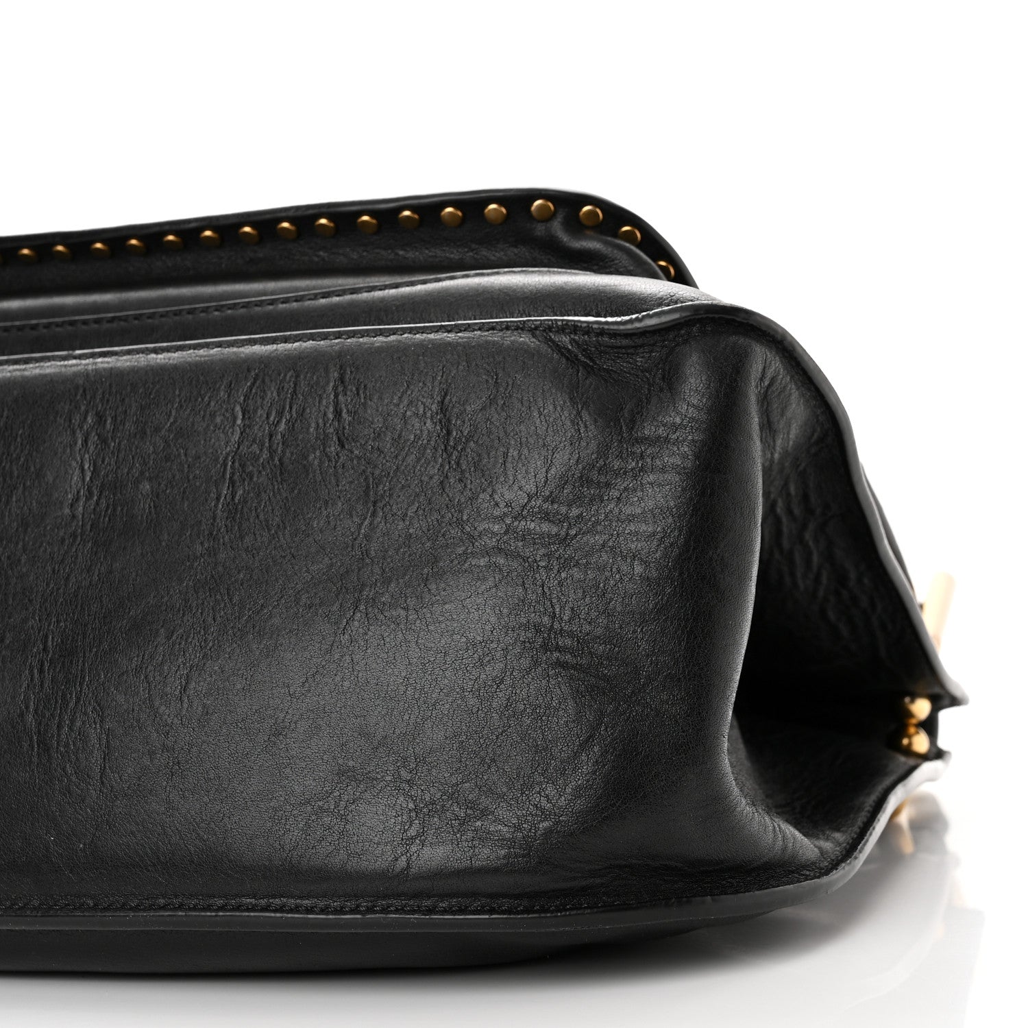Chloe Calfskin Studded Medium Hudson Double Carry Shoulder Bag Black 9 of 13