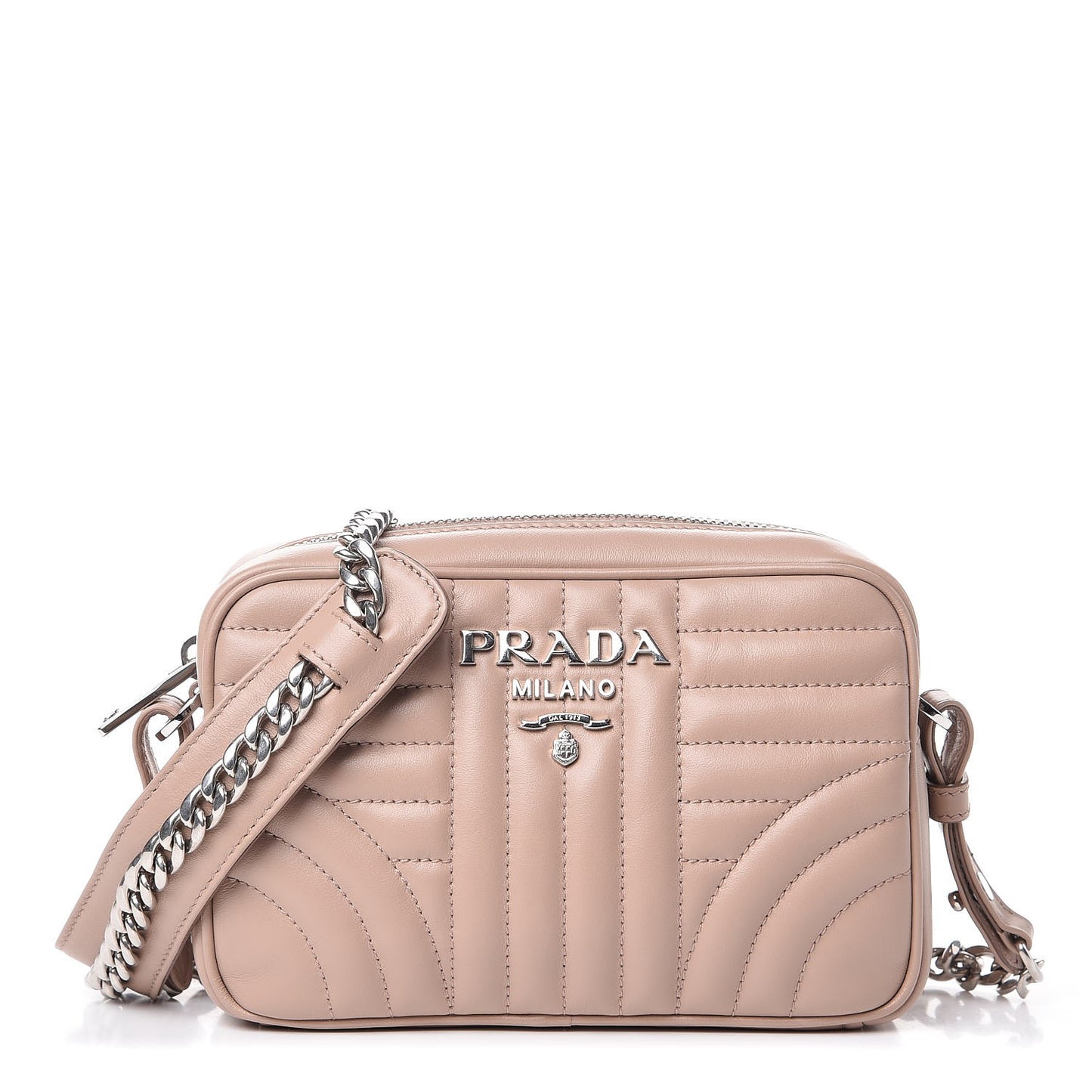 Soft Calfskin Diagramme Crossbody Bag Cipria