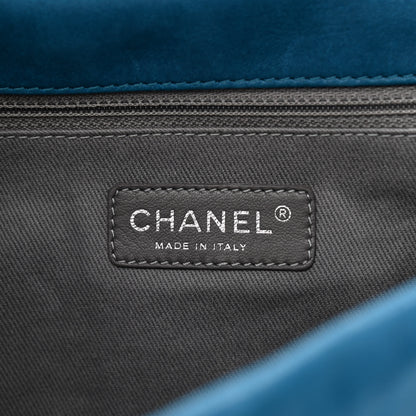 Chanel Iridescent Calfskin Glint Flap Blue 5 of 10
