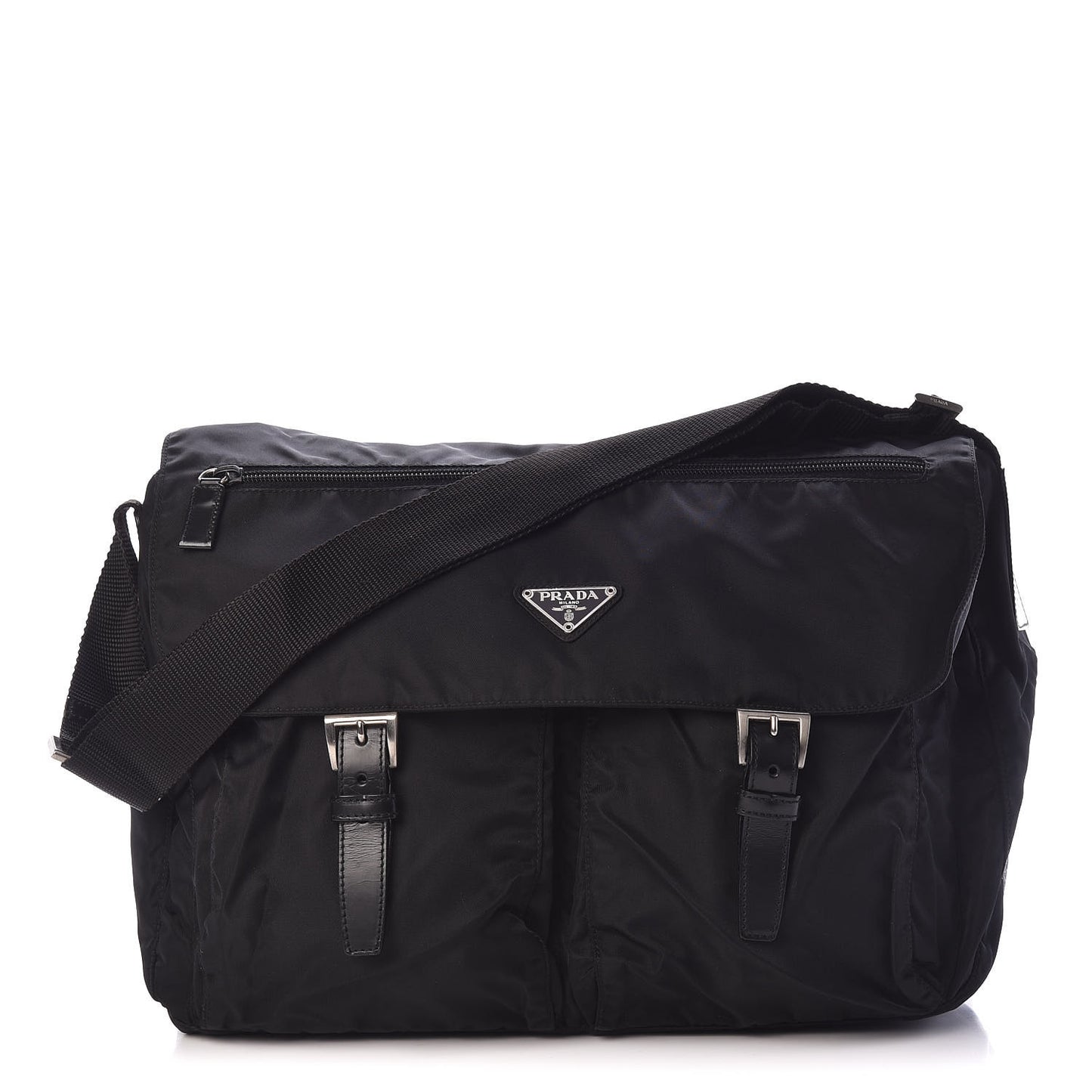 Tessuto Nylon Messenger Bag Black