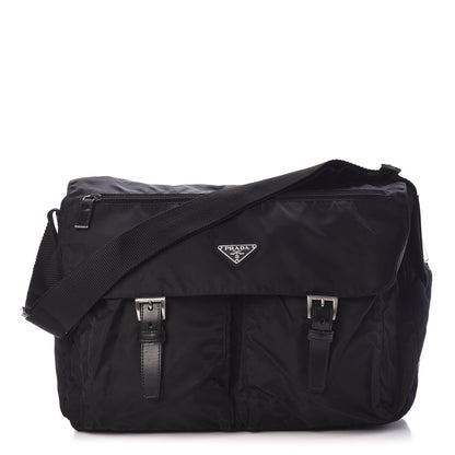 Prada Tessuto Nylon Messenger Bag Black 1 of 12