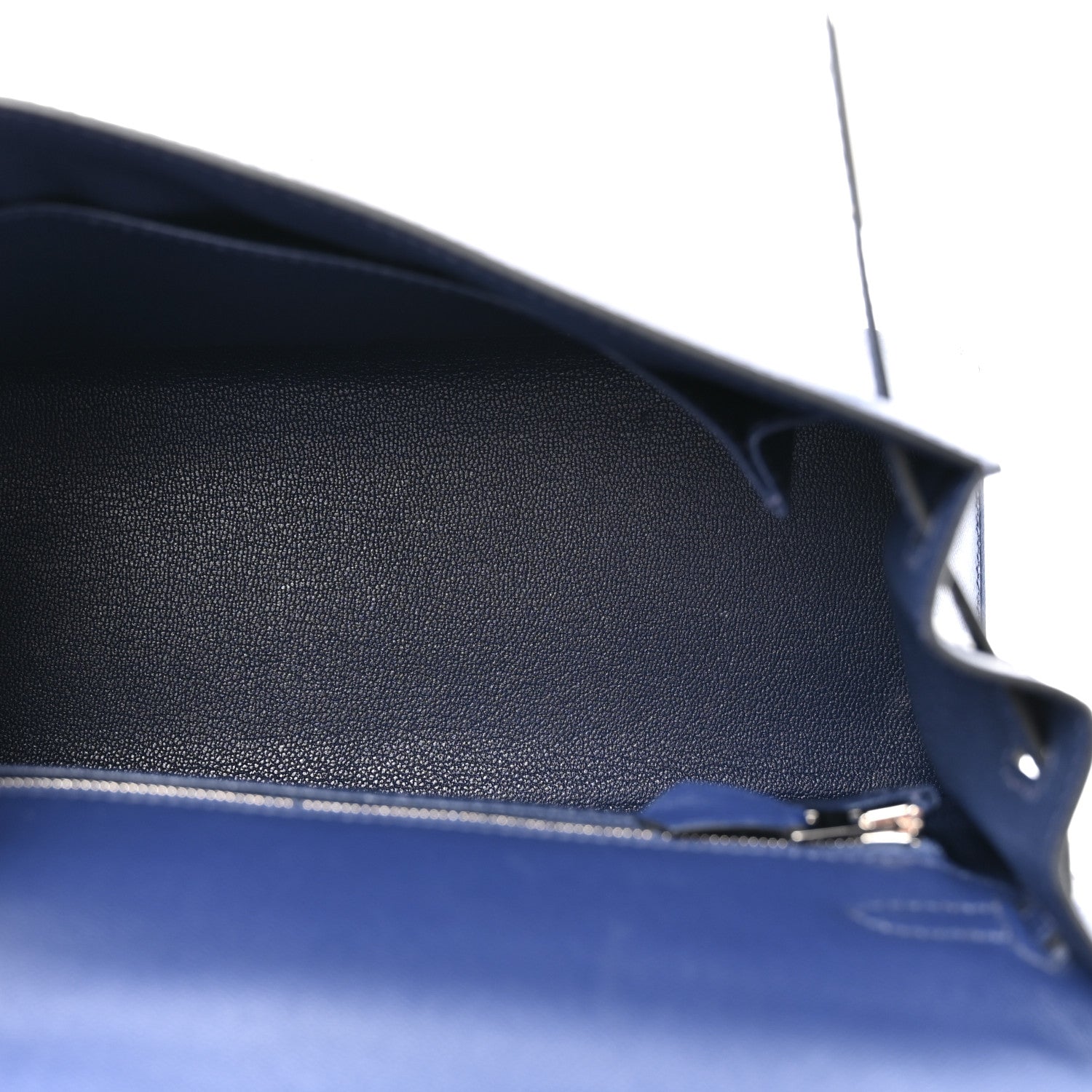 Hermes Madame Calfskin Kelly Sellier 25 Bleu Encre 5 of 13