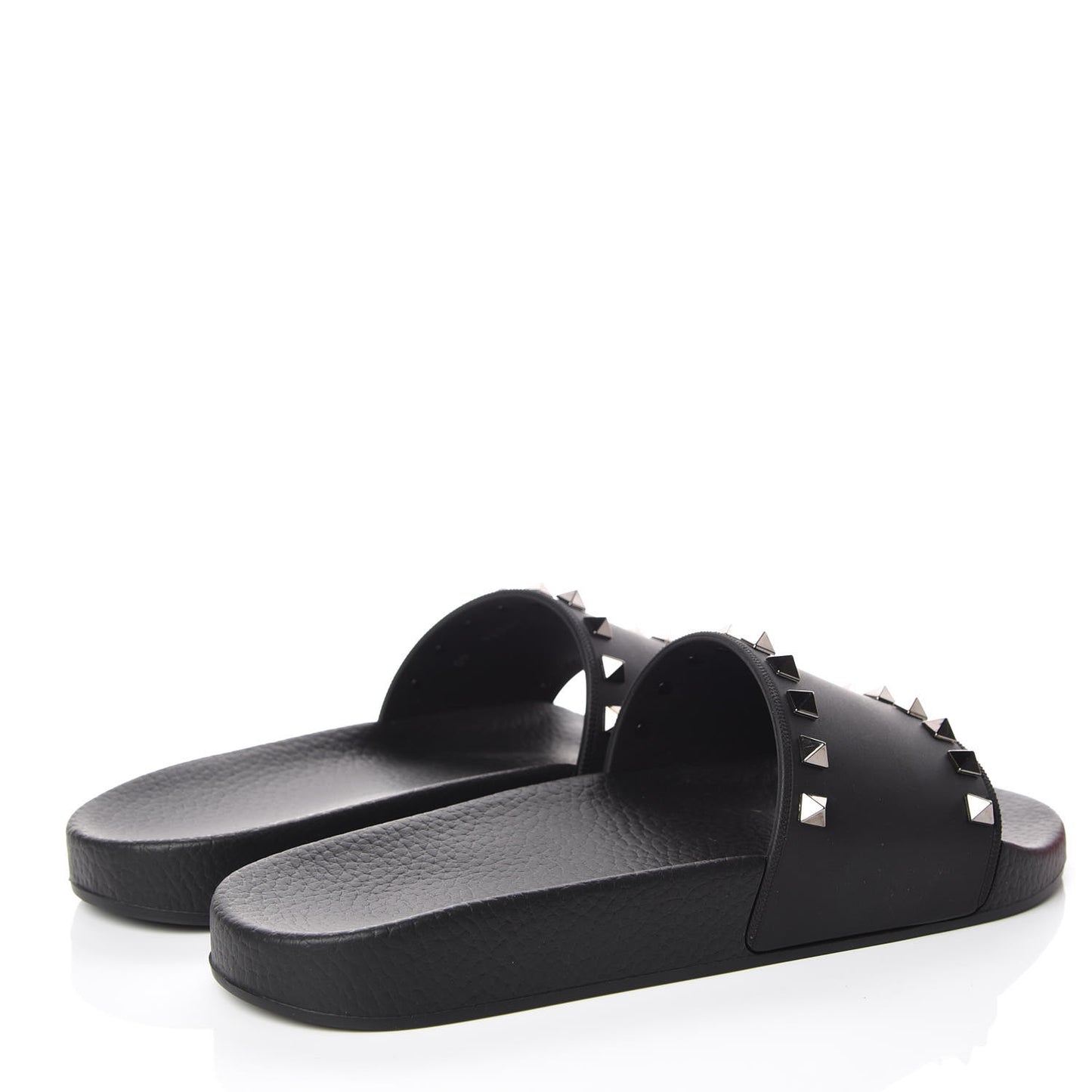 Rubber Rockstud Slide Sandals 40 Black