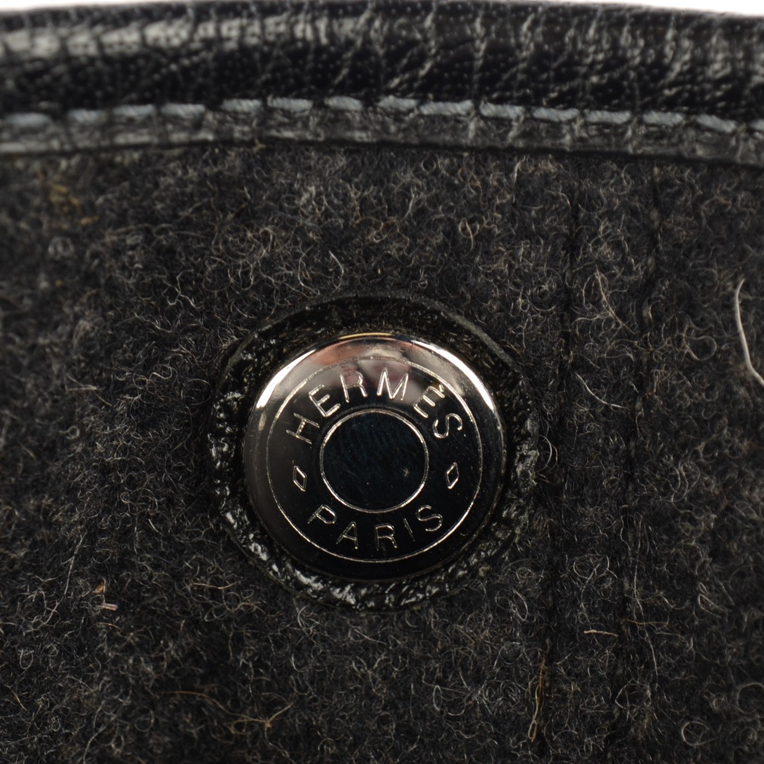 Hermes Ribbed Wool Negonda Garden Party MM 36 Graphite 23 of 23