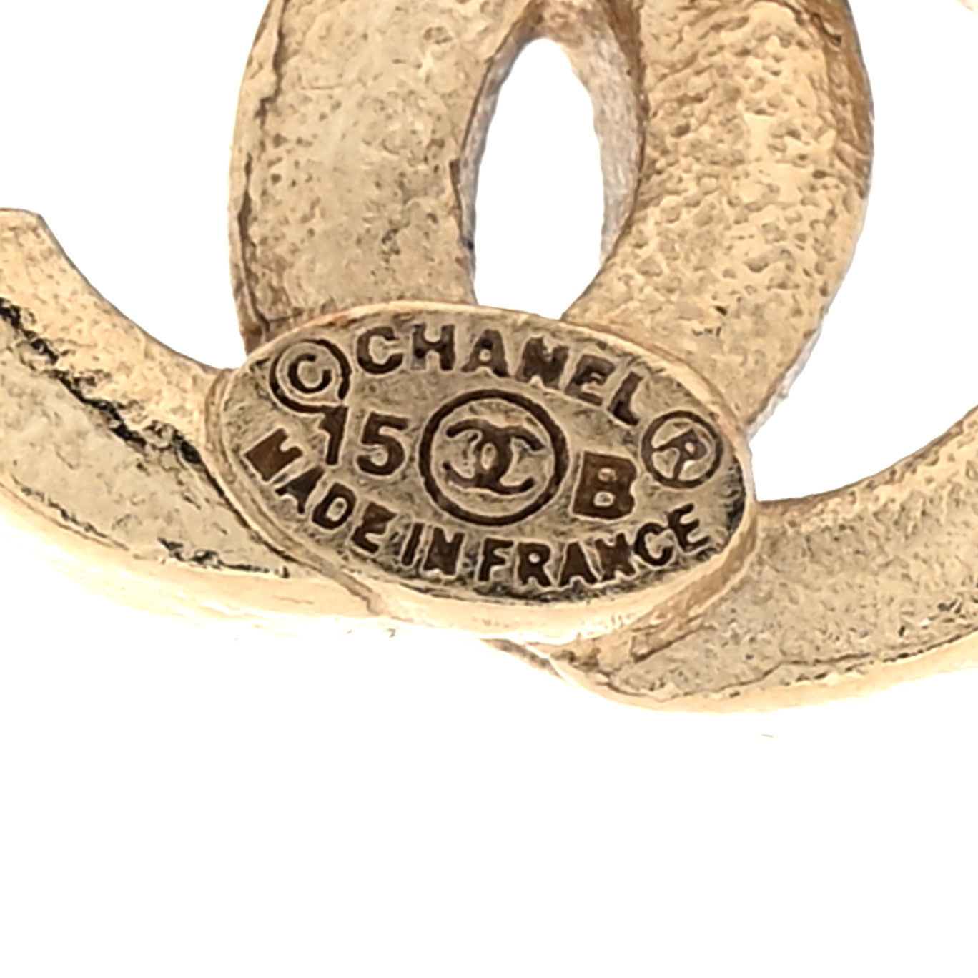 Chanel Metal Crystal CC Earrings Gold 4 of 5