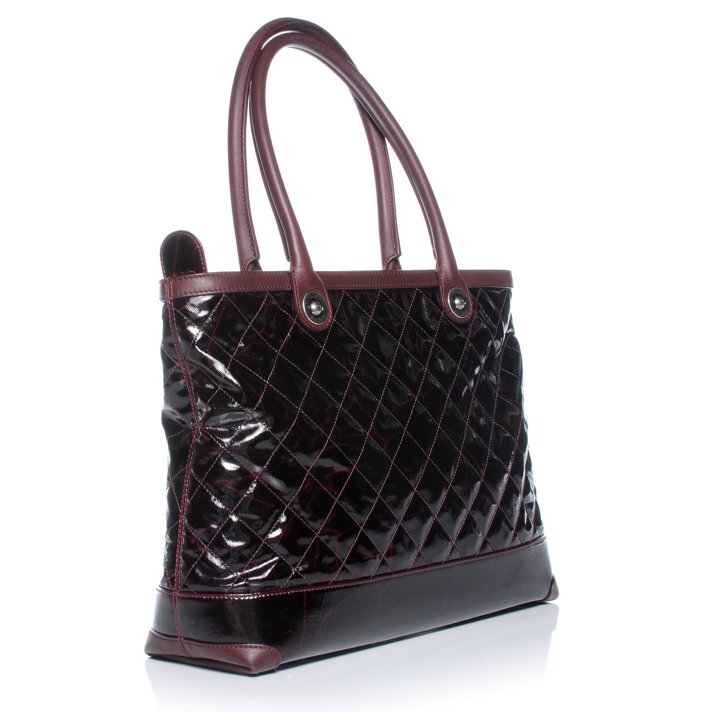Coated Canvas Tote Bordeaux