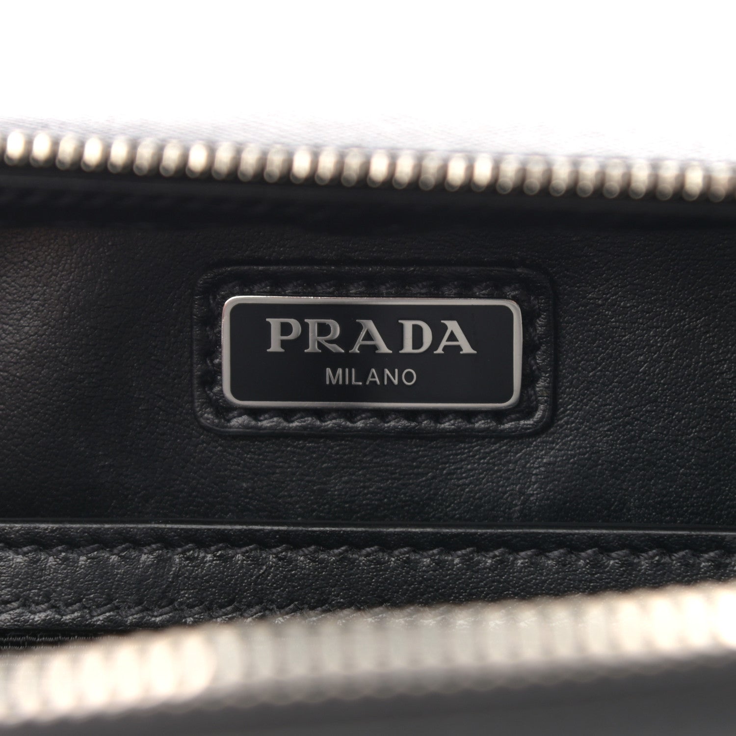 Prada Saffiano Travel Medium Brique Crossbody Bag Black 6 of 11