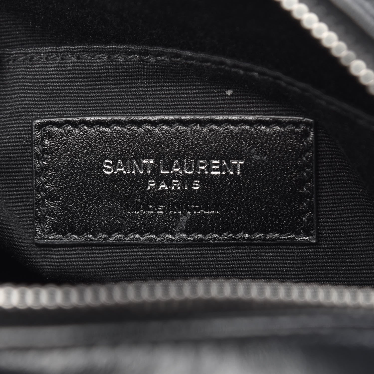 Saint Laurent Calfskin Matelasse Studded Monogram Lou Belt Bag Black 6 of 11