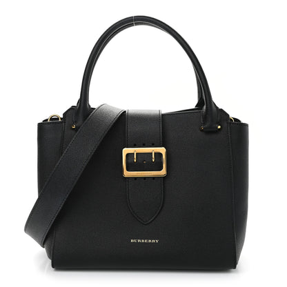 Burberry Soft Grain Calfskin Medium Buckle Tote Black 1 of 10