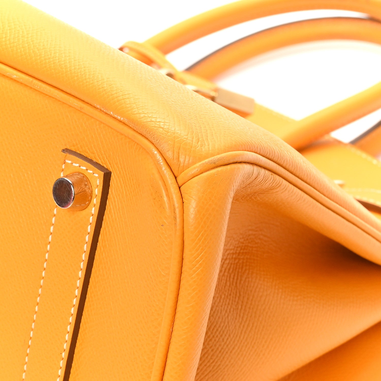 Hermes Epsom Candy Birkin 35 Jaune D'Or Feu 9 of 13