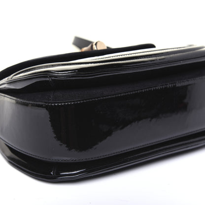 Gucci Patent Medium New Bamboo Top Handle Bag Black 6 of 15