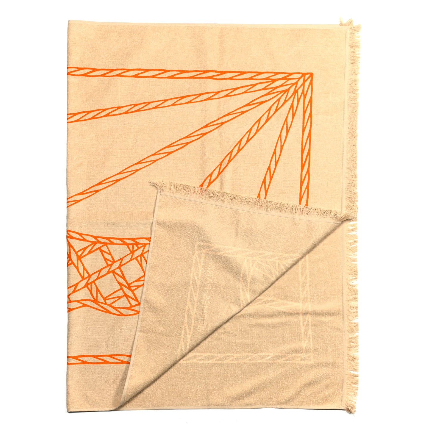 Cotton Terry Yachting Tattoo Cheval A L'eau Beach Towel Sable