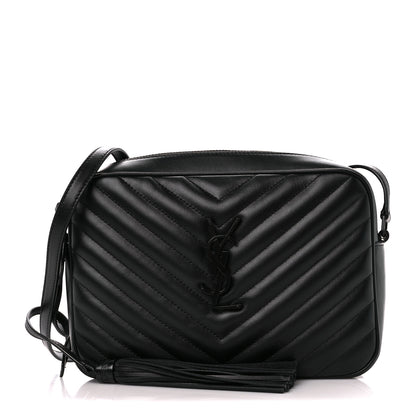 Saint Laurent Calfskin Matelasse Monogram Monochrome Lou Camera Bag Black 1 of 10