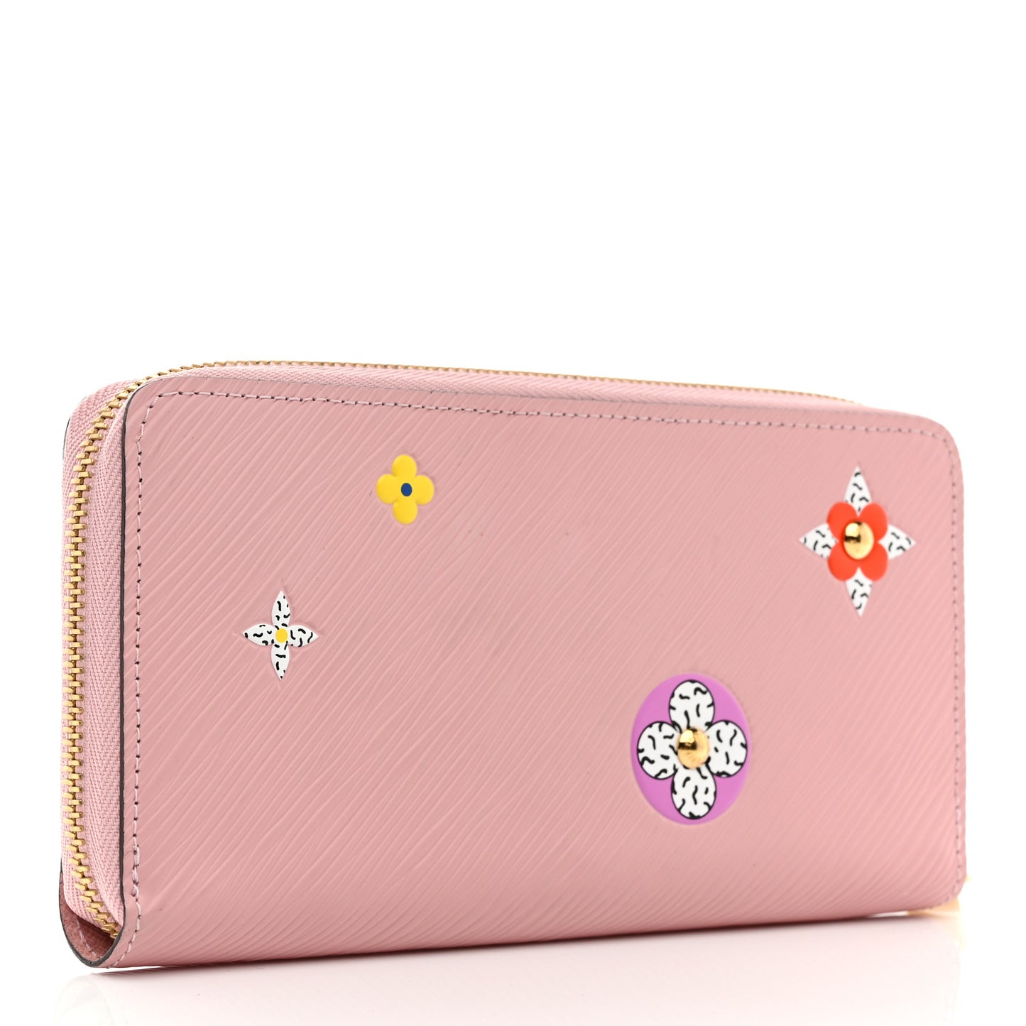 Epi Blooming Flowers Zippy Wallet Rose Ballerine