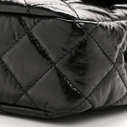 Chanel Shiny Crumpled Calfskin Quilted Small Wavy CC Hobo Black 10 of 11