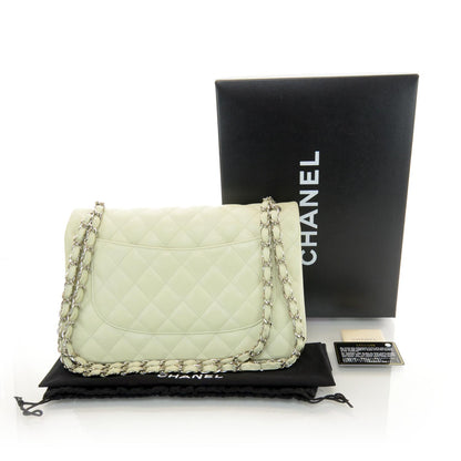 Chanel Caviar Jumbo Double Flap Blanc Fonce 3 of 8