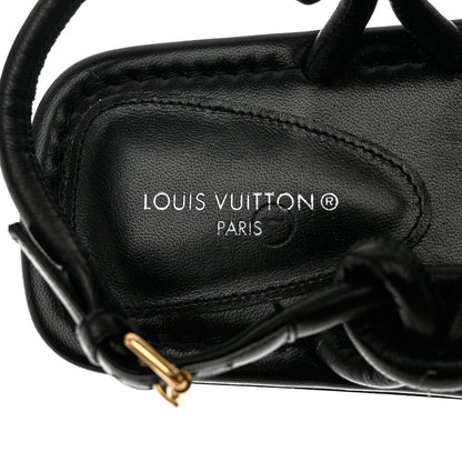 Louis Vuitton Lambskin Nova Flat Sandals 38.5 Black 6 of 8