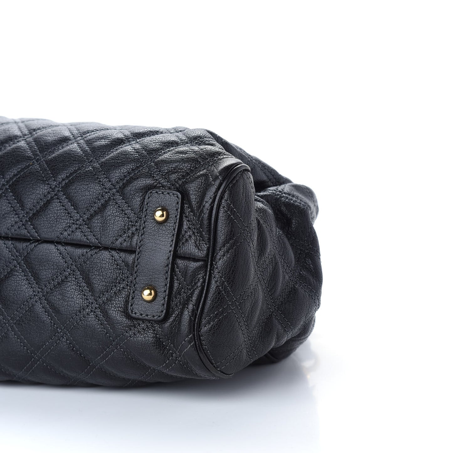 Calfskin Quilted Stam Black