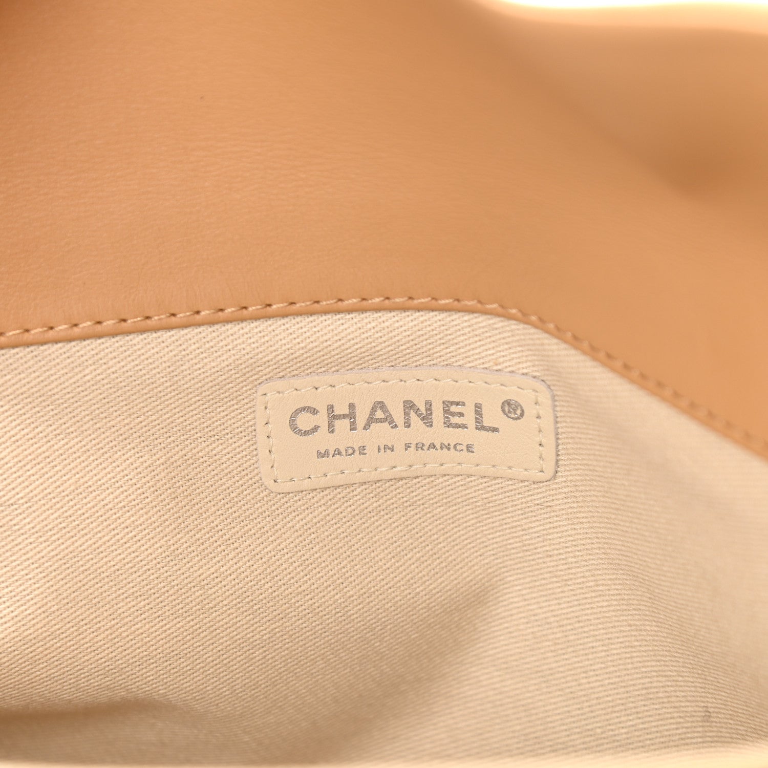 Chanel Calfskin Square Stitched Mademoiselle Shoulder Bag Tan 6 of 11