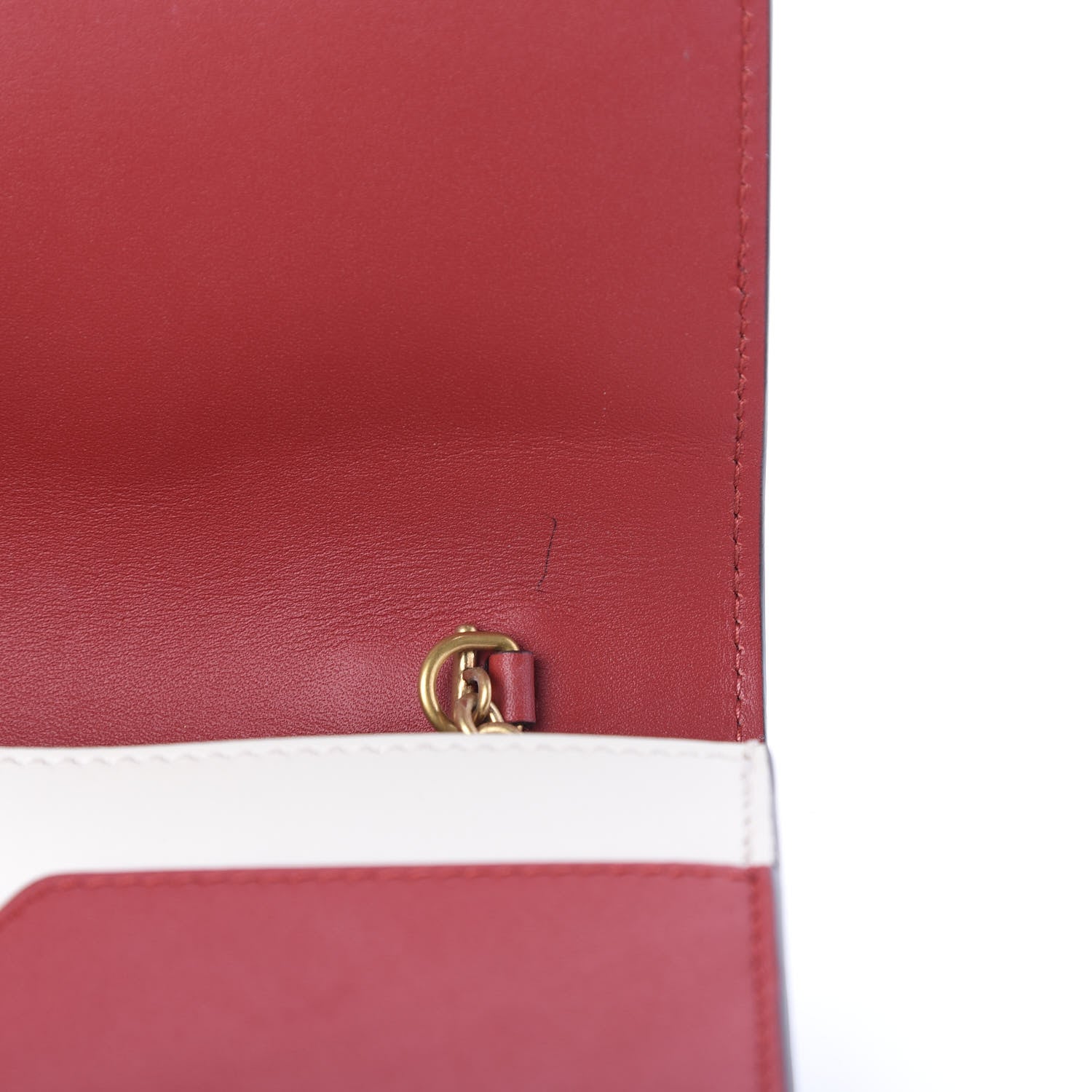 Gucci Calfskin Queen Margaret Chain Wallet Blue Agata Hibiscus Red Mystic White 9 of 10