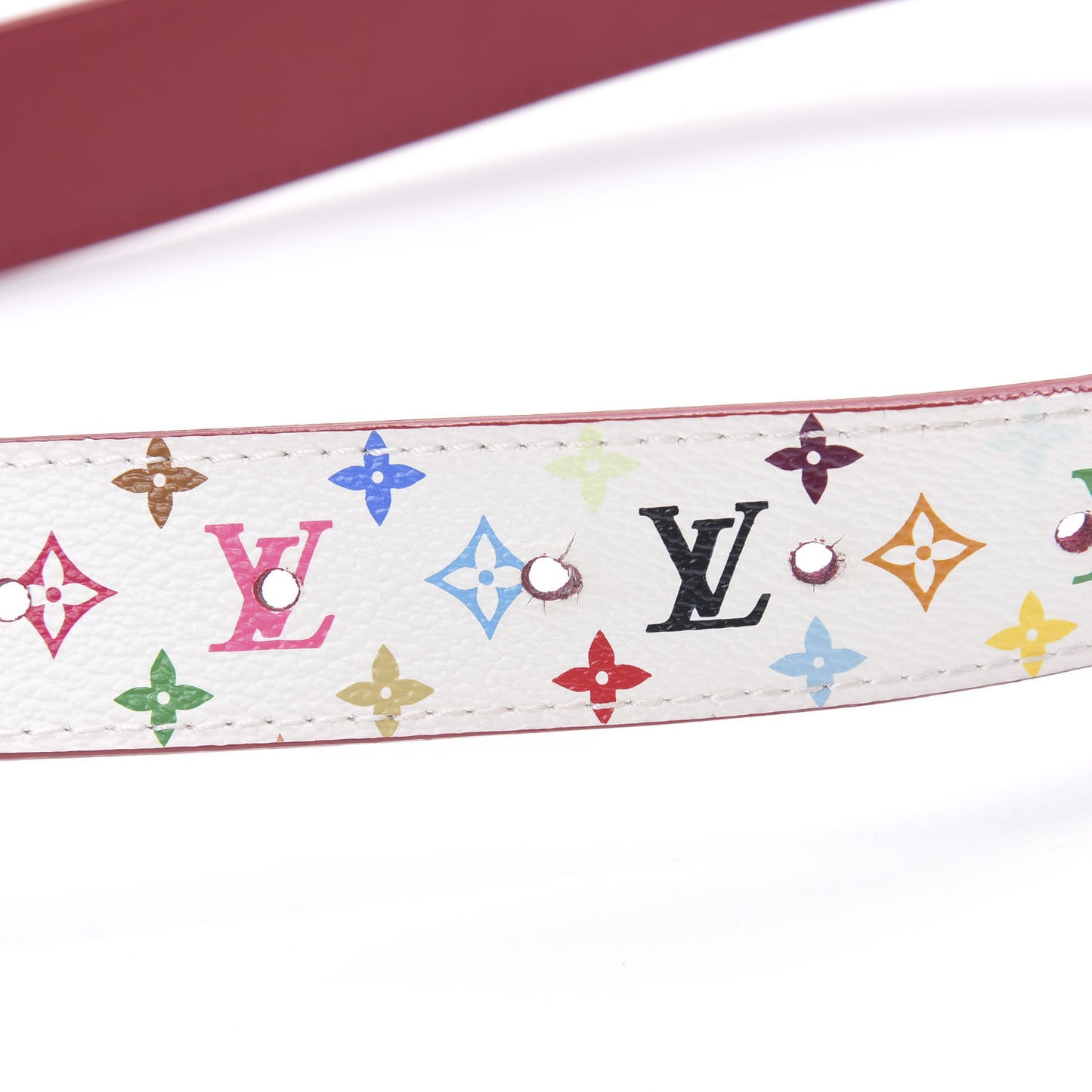 Monogram Multicolor LV Cut Reversible Belt 80 32 White Grenade