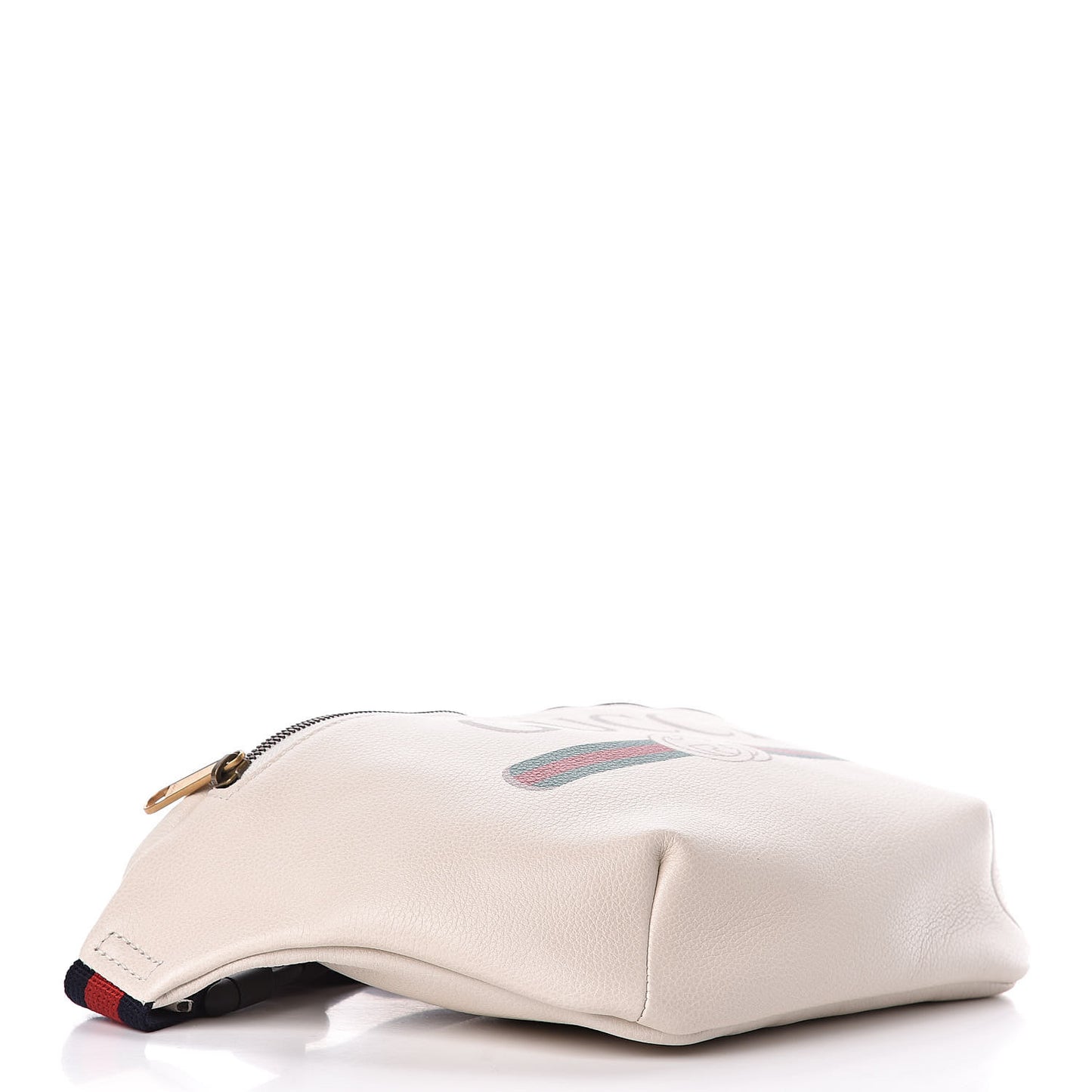 Grained Calfskin Logo Belt Bag White
