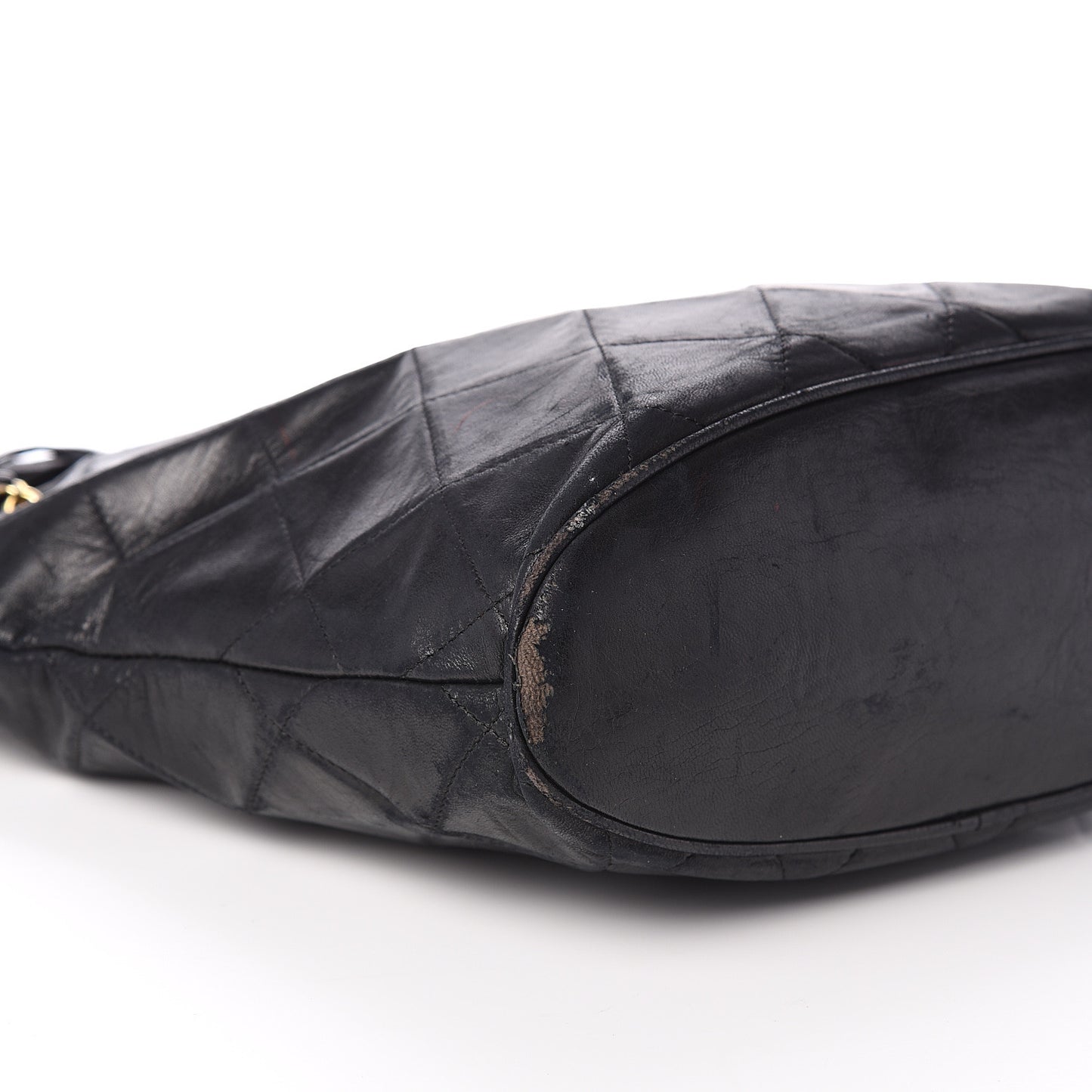 Lambskin Quilted Shoulder Bag Black