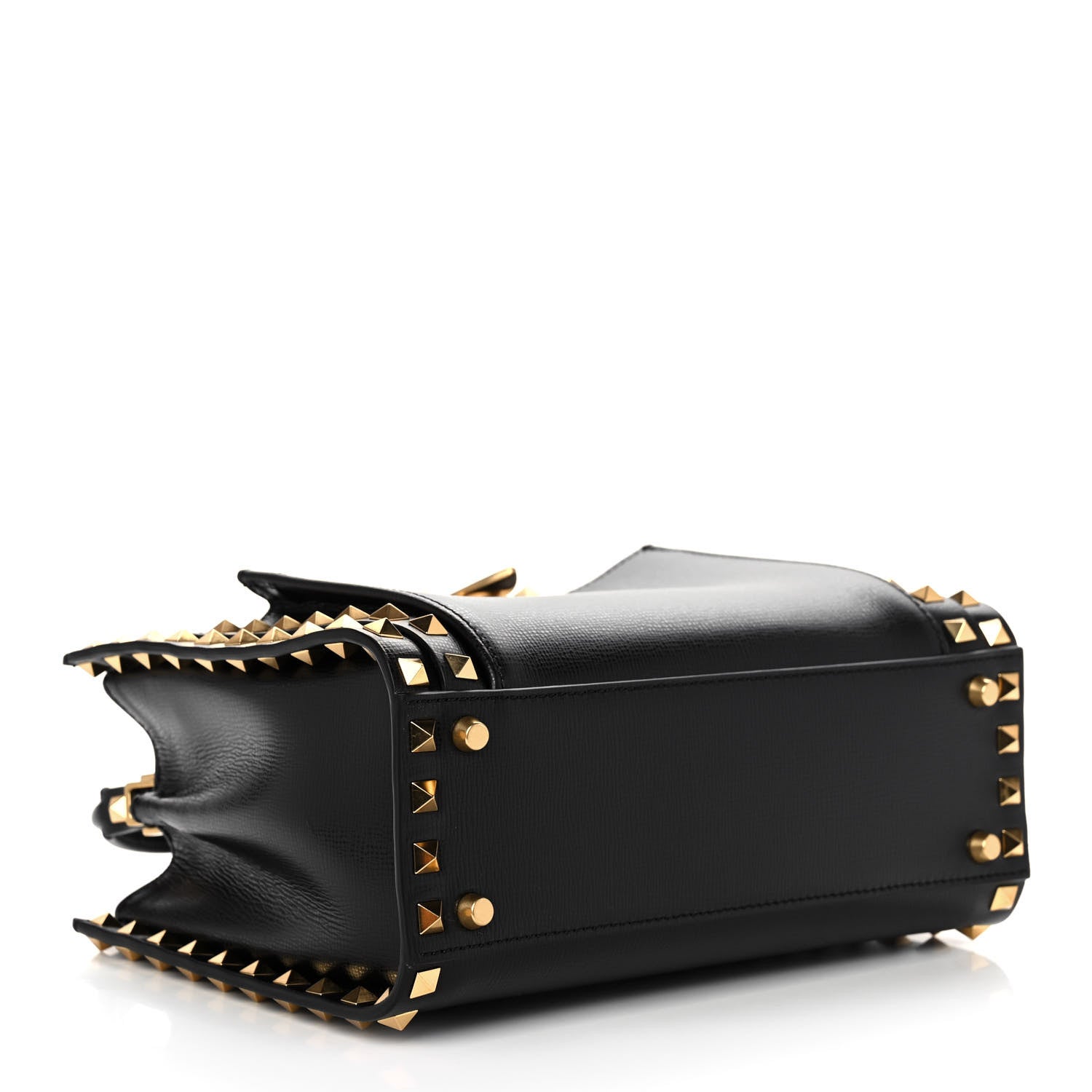 Valentino Garavani Vitello Small Rockstud Alcove Top-Handle Bag Black 4 of 12