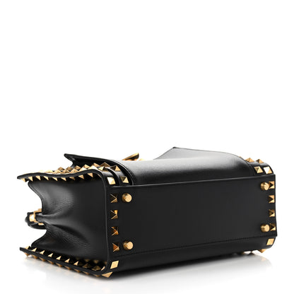 Valentino Garavani Vitello Small Rockstud Alcove Top-Handle Bag Black 4 of 12