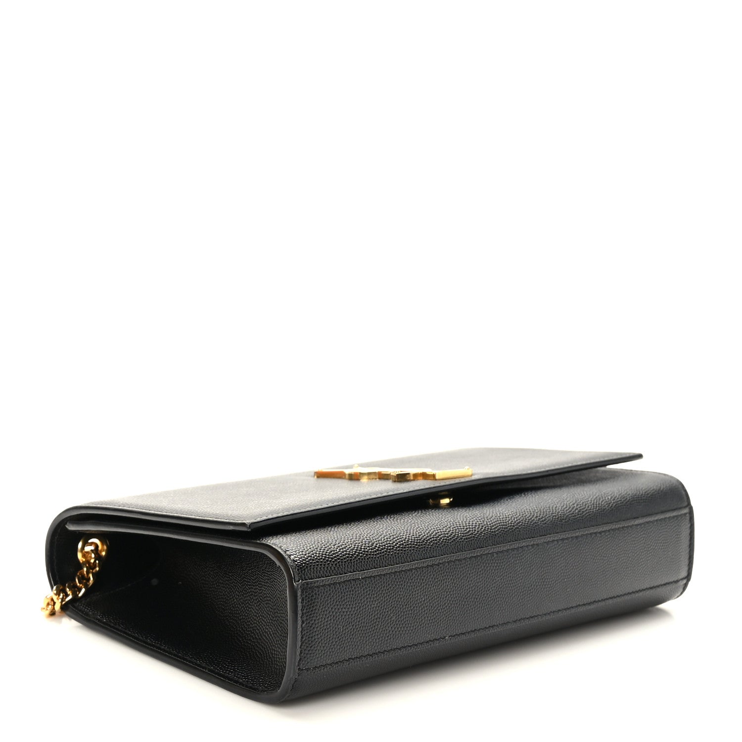 Saint Laurent Grain De Poudre Medium Classic Monogram Kate Satchel Black 4 of 9