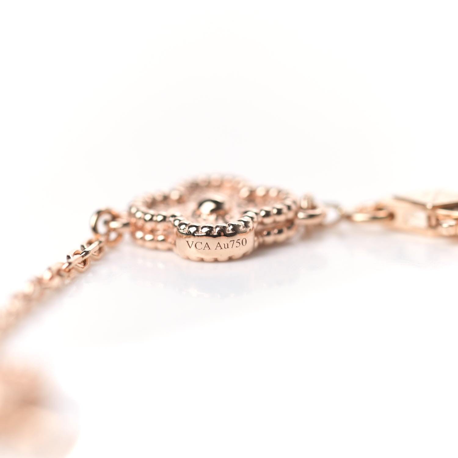 Van Cleef & Arpels 18K Rose Gold 6 Motifs Sweet Alhambra Bracelet 6 of 7