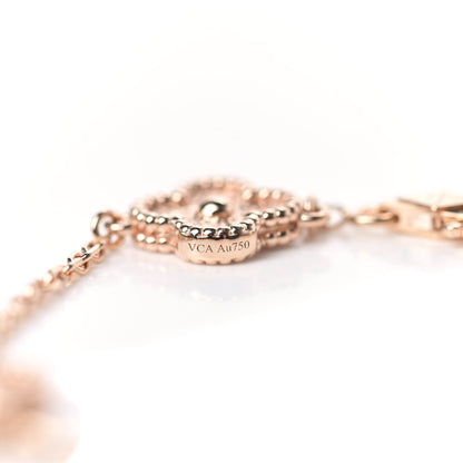 Van Cleef & Arpels 18K Rose Gold 6 Motifs Sweet Alhambra Bracelet 6 of 7
