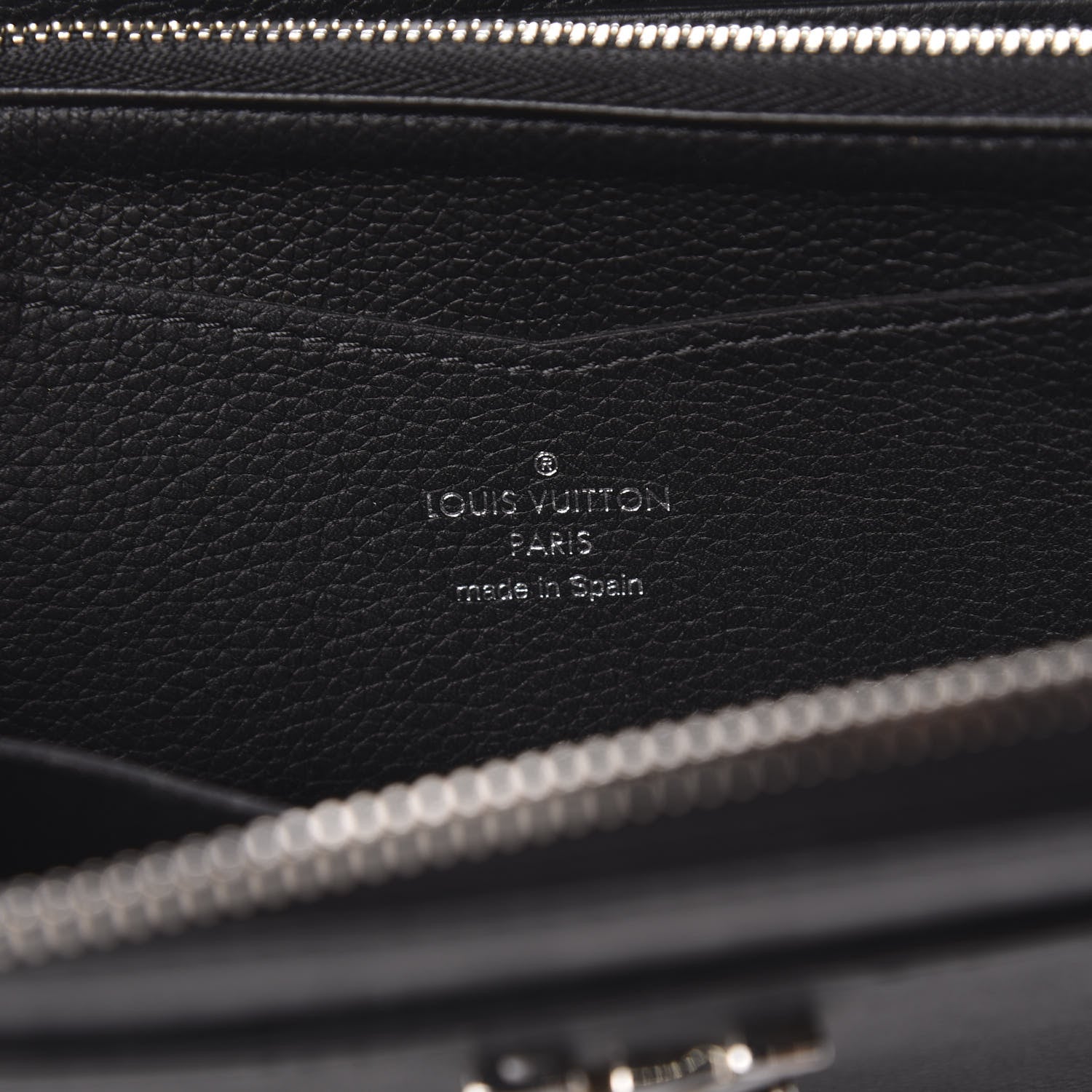 Louis Vuitton Calfskin Zippy Lockme Wallet Black 6 of 7