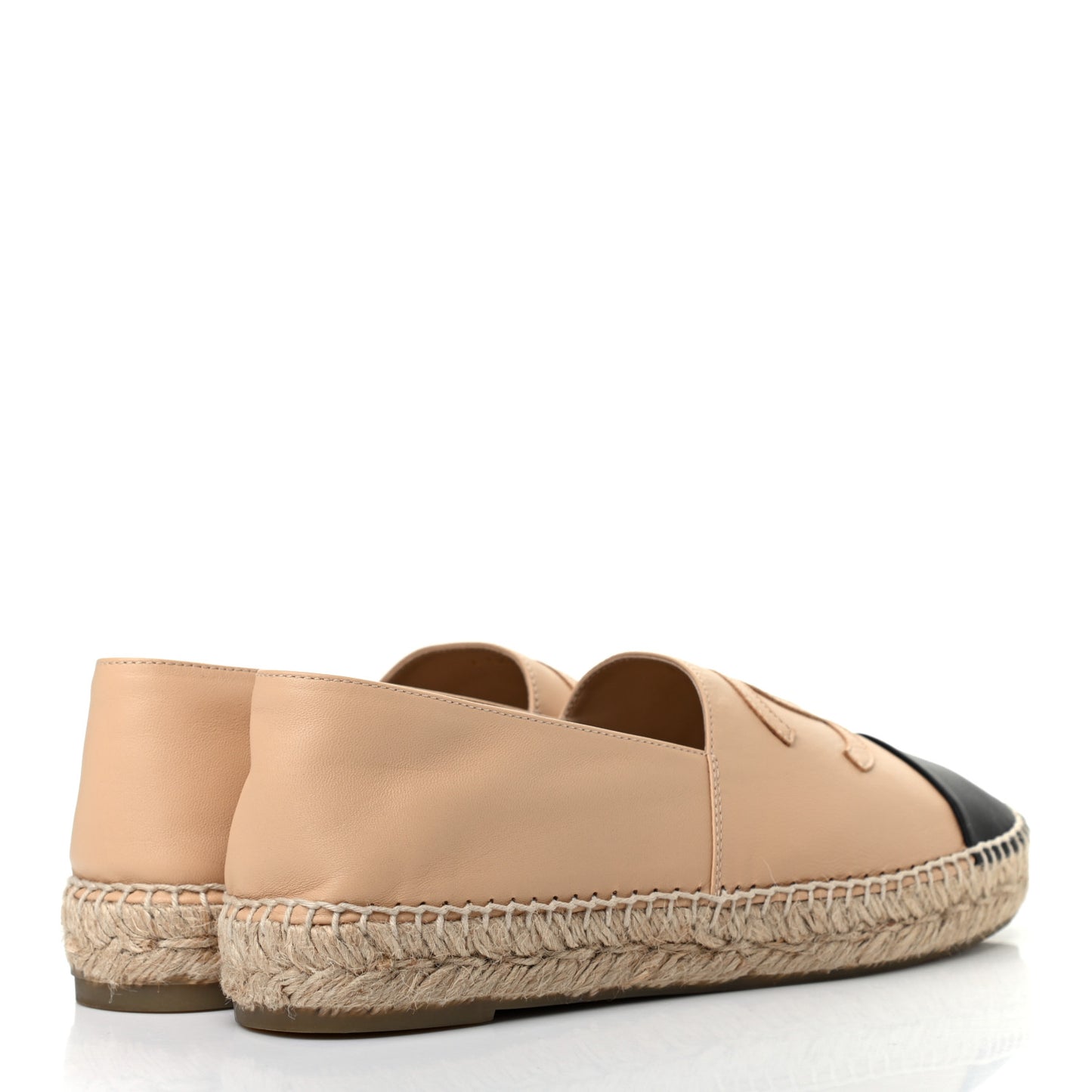 Lambskin CC Espadrilles 39 Beige Black