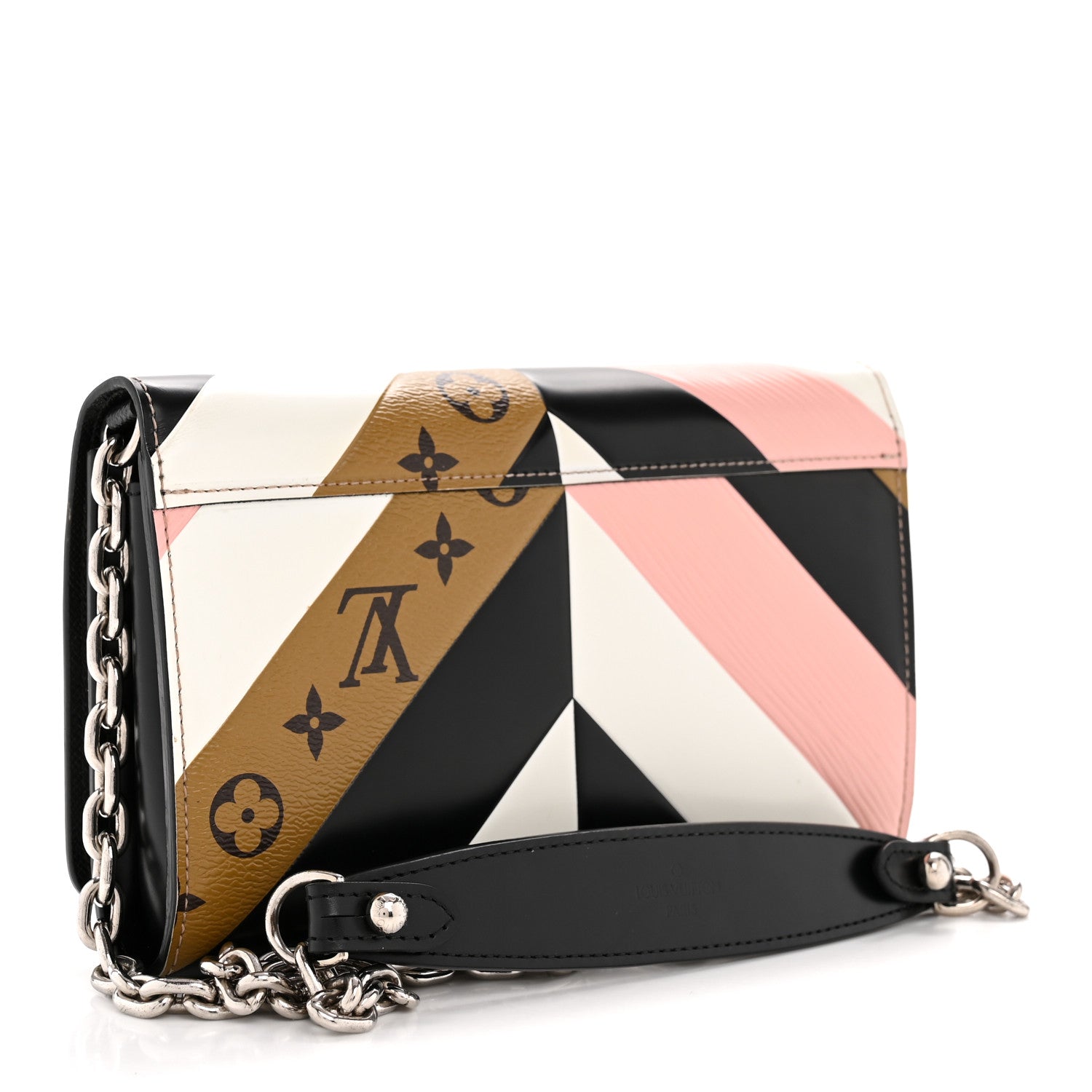 Louis Vuitton Epi Reverse Monogram Twist Chain Wallet Rose Ballerine 3 of 13