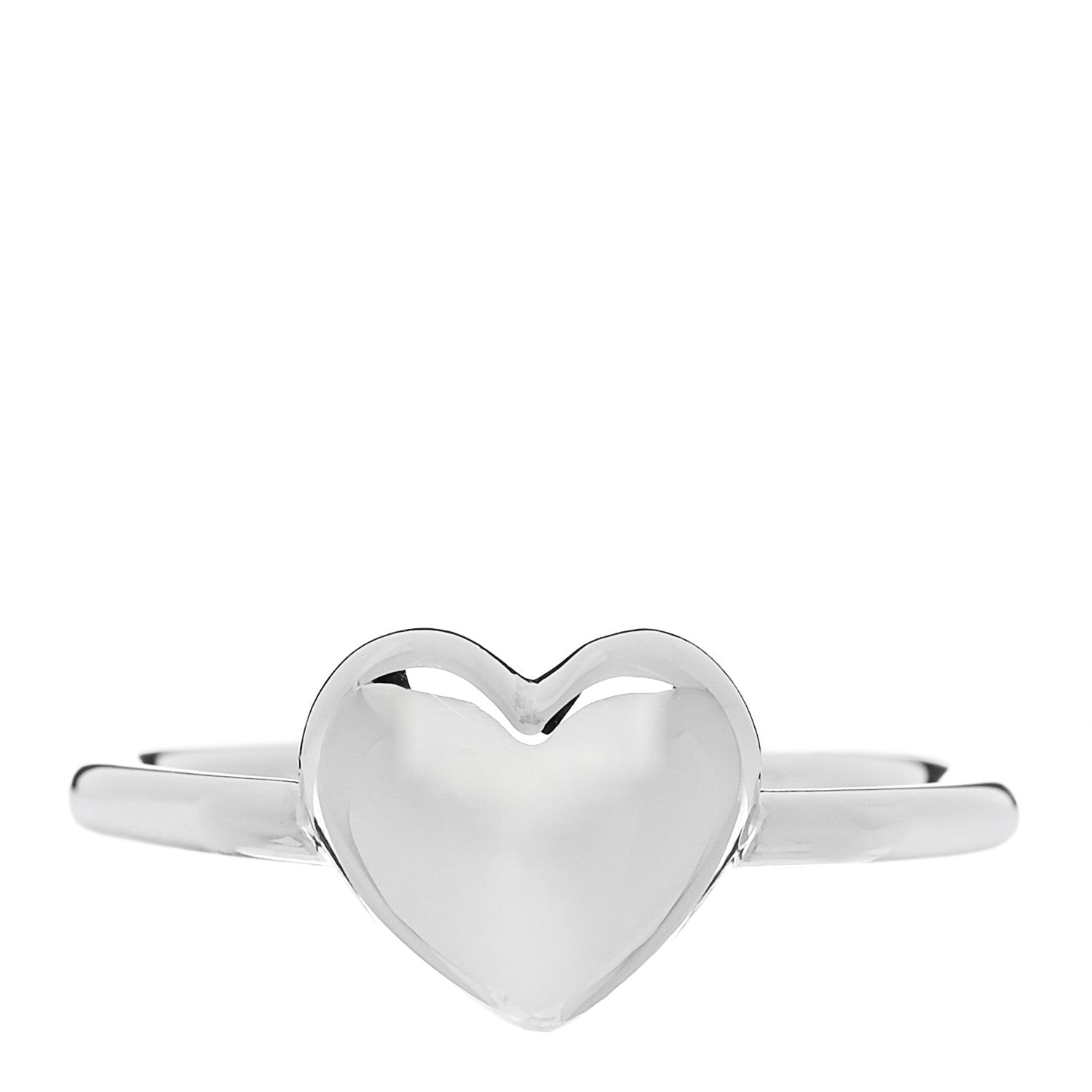 Tiffany Sterling Silver Heart Puff Ring 53 6.5 1 of 6